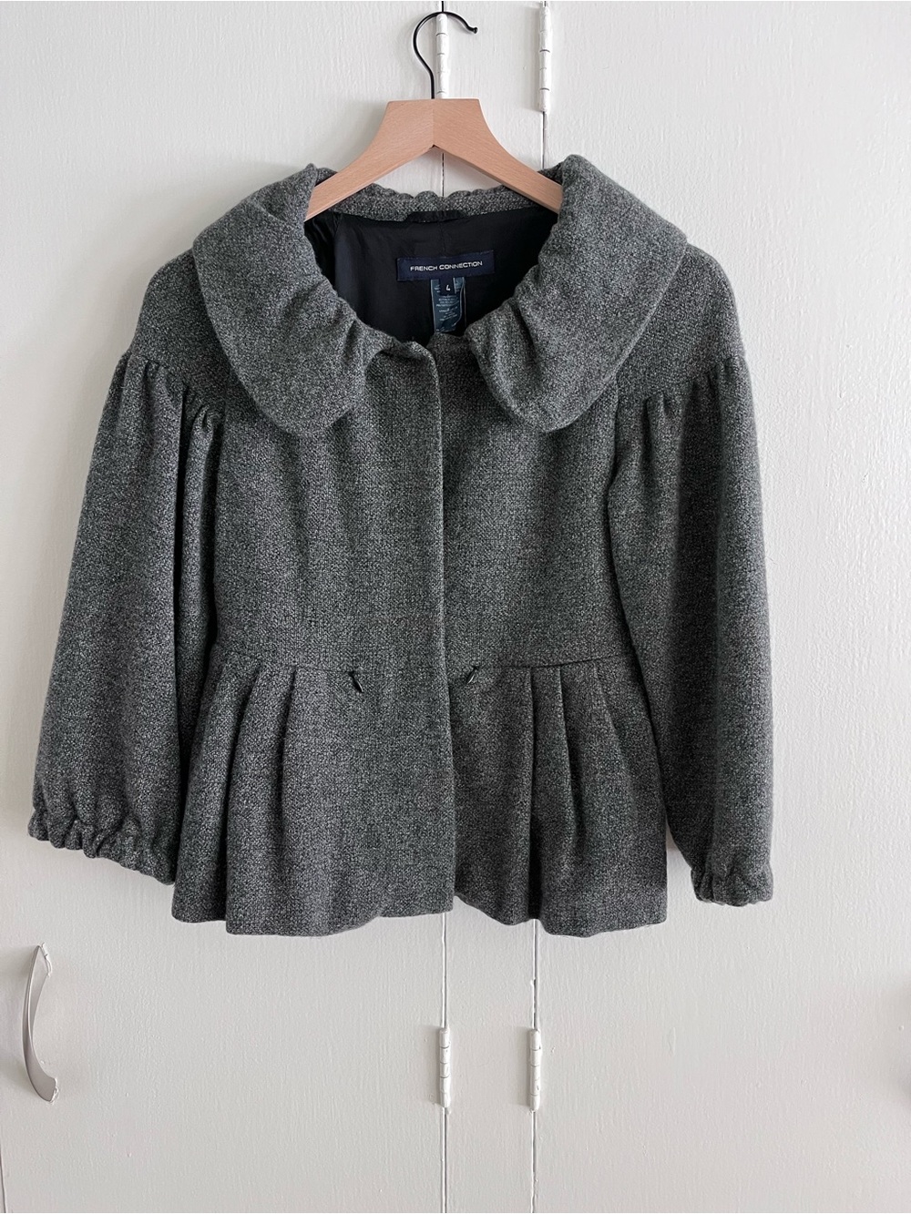 French Connection Charcoal Cropped Jacket